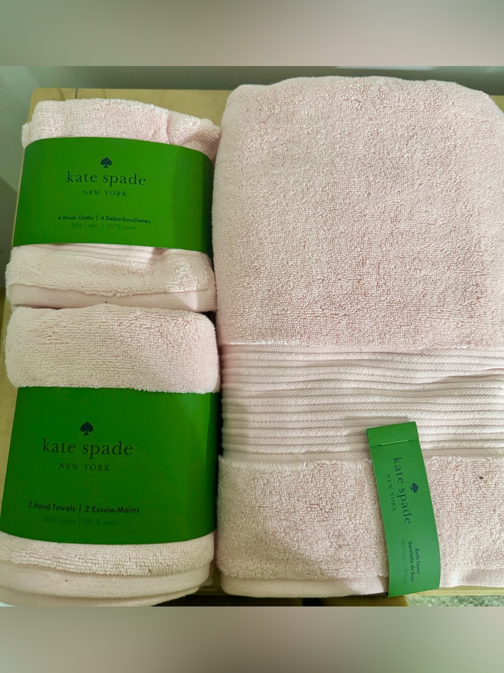 Kate Spade New York Pale Pink Towel Set New